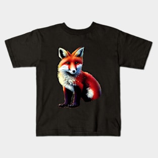 CUTE FOX CUB CUT OUT Kids T-Shirt